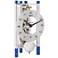 Hermle Lakin Blue and Silver 7 1/2"H Triangular Table Clock