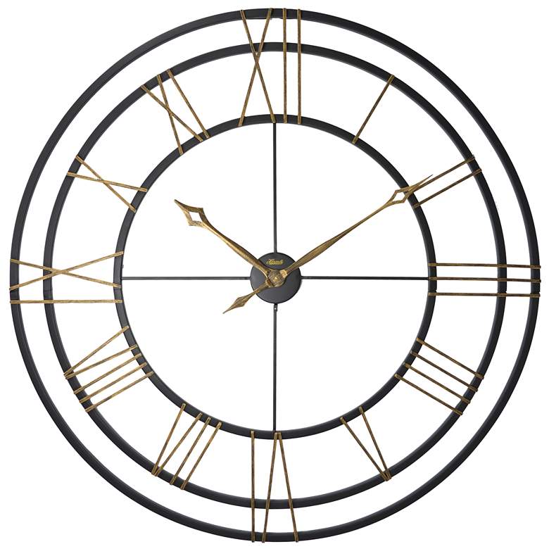 Image 1 Hermle Lehman 49 inch Round Gallery Metal Wall Clock