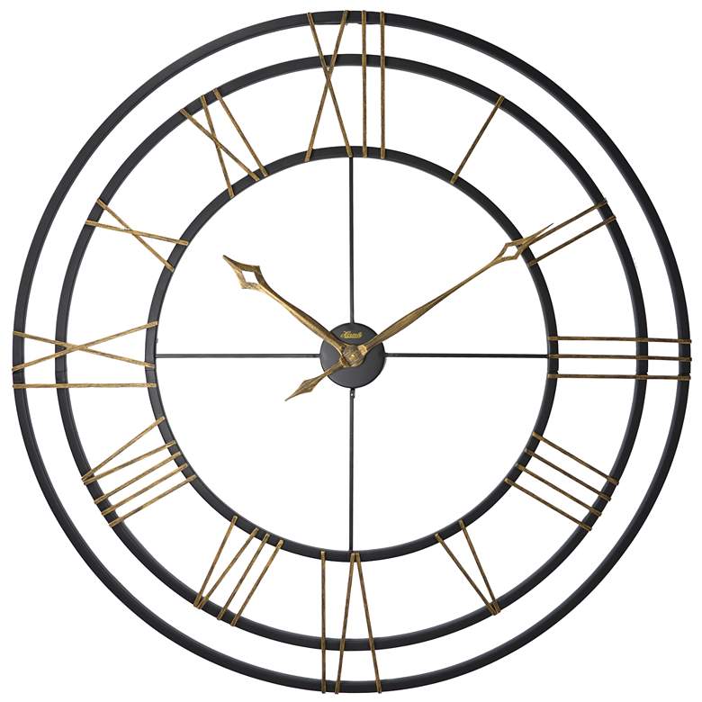 Image 1 Hermle Lehman 49" Round Gallery Metal Wall Clock
