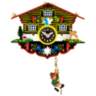 Hermle Wulfric Multi-Color 7 1/2" High Cuckoo Wall Clock