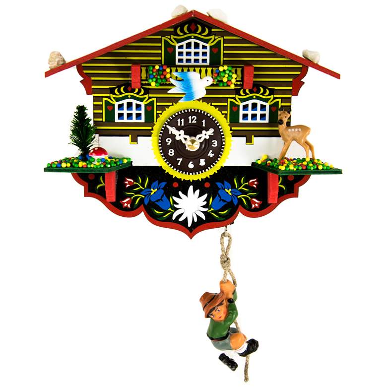 Image 1 Hermle Wulfric Multi-Color 7 1/2 inch High Cuckoo Wall Clock