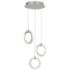 Hermosa 11.75"W 3.Light Chrome Accented Brushed Nickel LED Multi-Penda