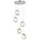 Hermosa 15.5" Wide 5.Light Chrome Accented Brushed Nickel LED Multi-Pe