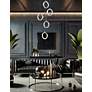 5_Hermosa 15.5" Wide 5.Light Chrome Accented Brushed Nickel LED Multi-Pe more views