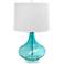 Hermosa 24" Light Blue Glass Table Lamp