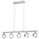 Hermosa 43.5"W 5.Light Chrome Accented Brushed Nickel Linear LED Chand