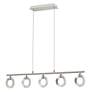 2_Hermosa 43.5"W 5.Light Chrome Accented Brushed Nickel Linear LED Chand more views