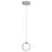 Hermosa 6.75" Wide Brushed Nickel LED Mini-Pendant And Chrome Accents