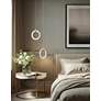 3_Hermosa 6.75" Wide Brushed Nickel LED Mini-Pendant And Chrome Accents more views