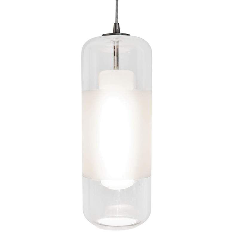 Image 1 Hermosa 6 inch Wide Nickel Clear Glass LED Mini Pendant Light