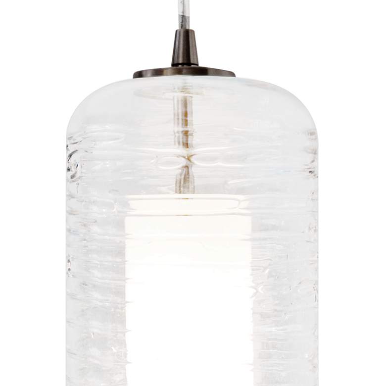 Image 2 Hermosa 6"W Nickel Clear Swirl Glass LED Mini Pendant Light more views