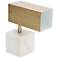 Hermosa White Marble and Brass Adjustable Accent Table Lamp