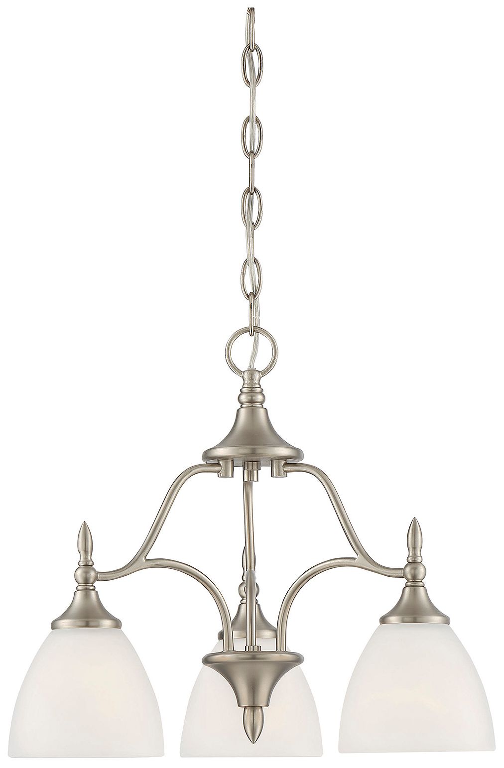 Image 2 Herndon 3-Light Chandelier in Satin Nickel more views