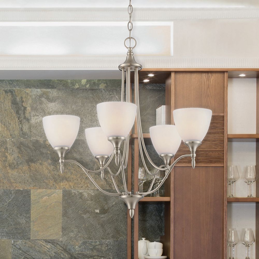 Thumbnail1 of Herndon 5-Light Chandelier in Satin Nickel