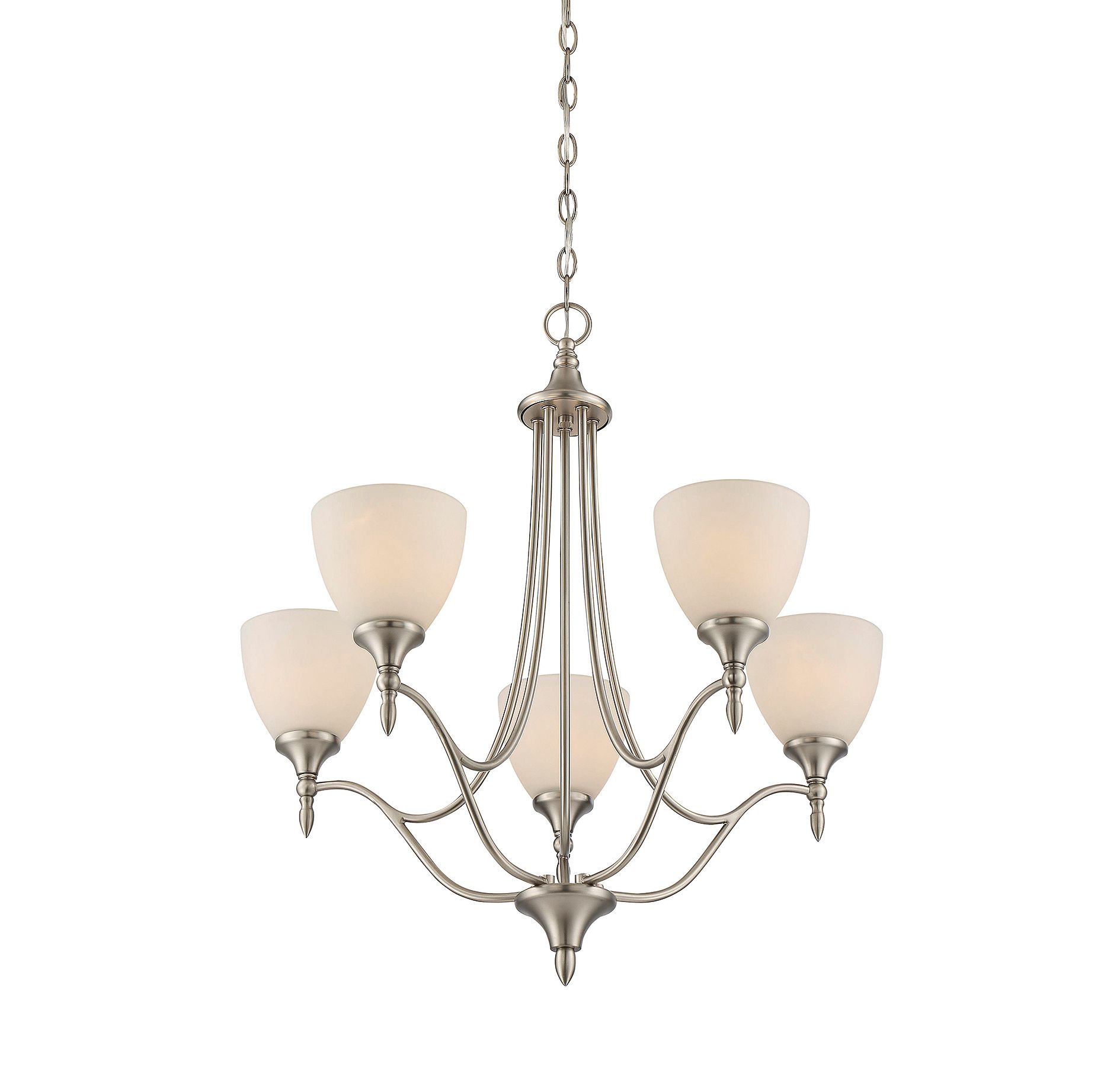 Thumbnail4 of Herndon 5-Light Chandelier in Satin Nickel more views