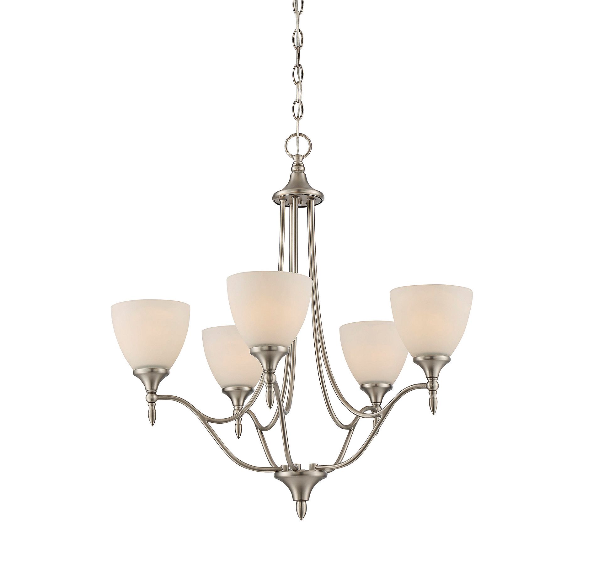 Herndon 5-Light Chandelier in Satin Nickel