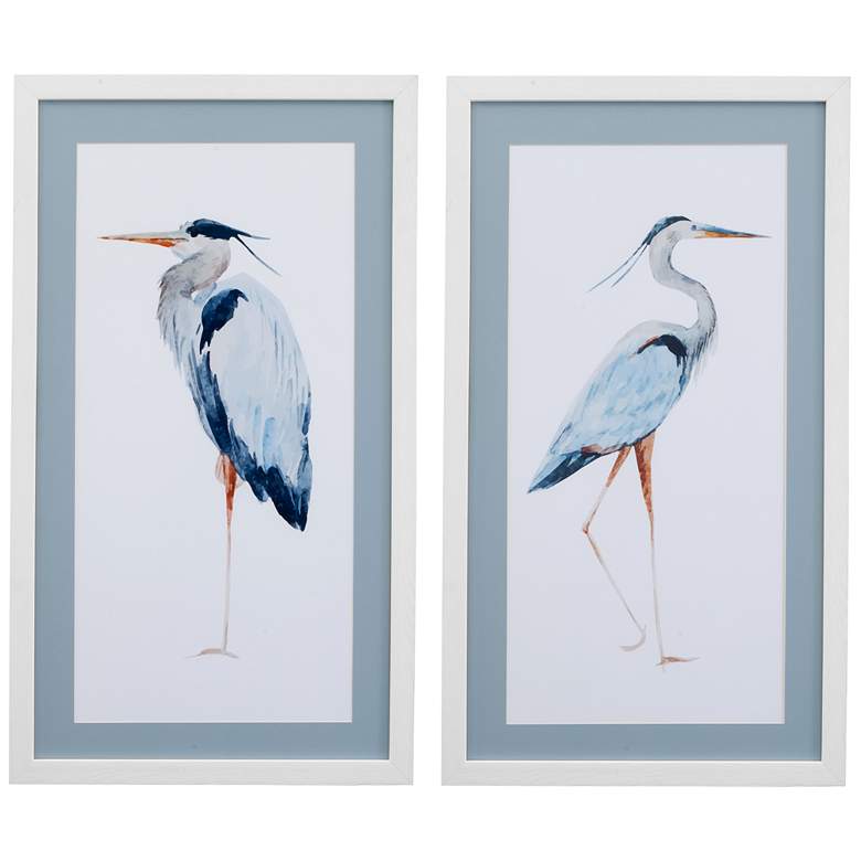 Image 1 Heron 25" x 43" Framed Print Set of 2