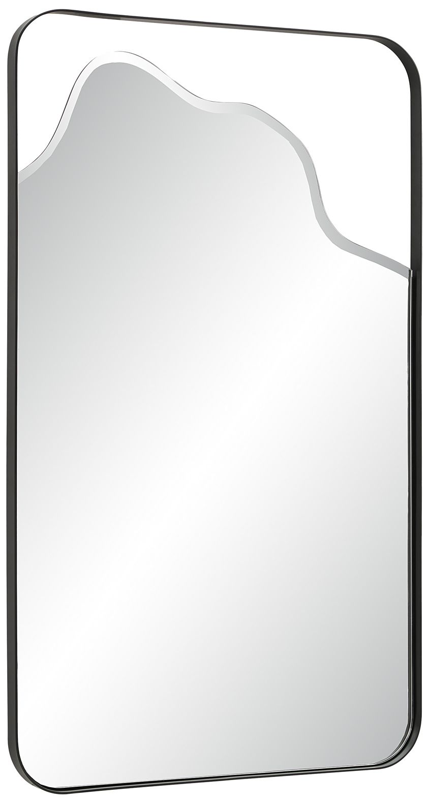 Image 4 Heron 40" H x 24" W Wall Mirror, Matte Black more views