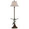 Heron Antique Floor Lamp with Glass Tray