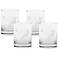 Heron Engraved Double Old Fashioned Glass Set of 4