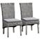 Heron Gray Seagrass Armless Dining Chairs Set of 2
