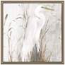 2_Heron In The Reeds 41" Wide Square Framed Canvas Wall Art
