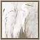 Heron In The Reeds 41" Wide Square Framed Canvas Wall Art
