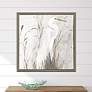 1_Heron In The Reeds 41" Wide Square Framed Canvas Wall Art