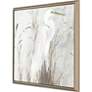 3_Heron In The Reeds 41" Wide Square Framed Canvas Wall Art more views