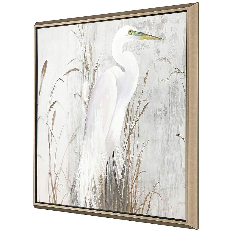 Image 7 Heron in the Reeds 41"W x 41"H Canvas more views