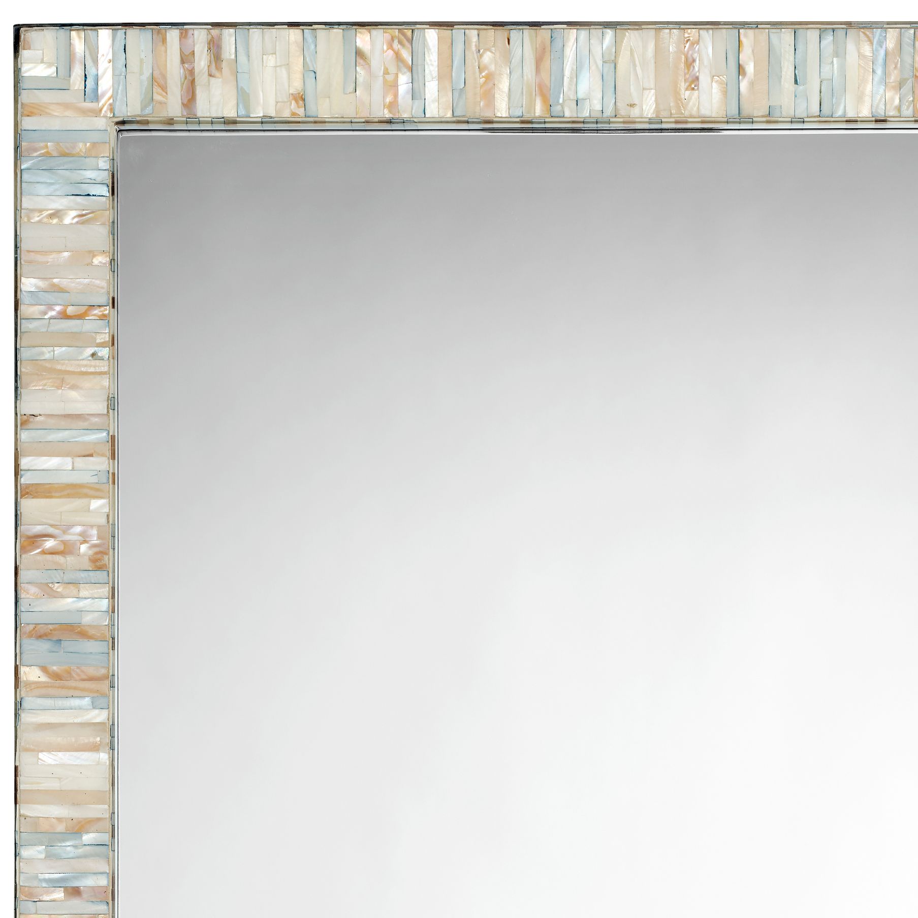 Image 3 Heron Mother of Pearl 26" x 38" Rectangular Wall Mirror more views