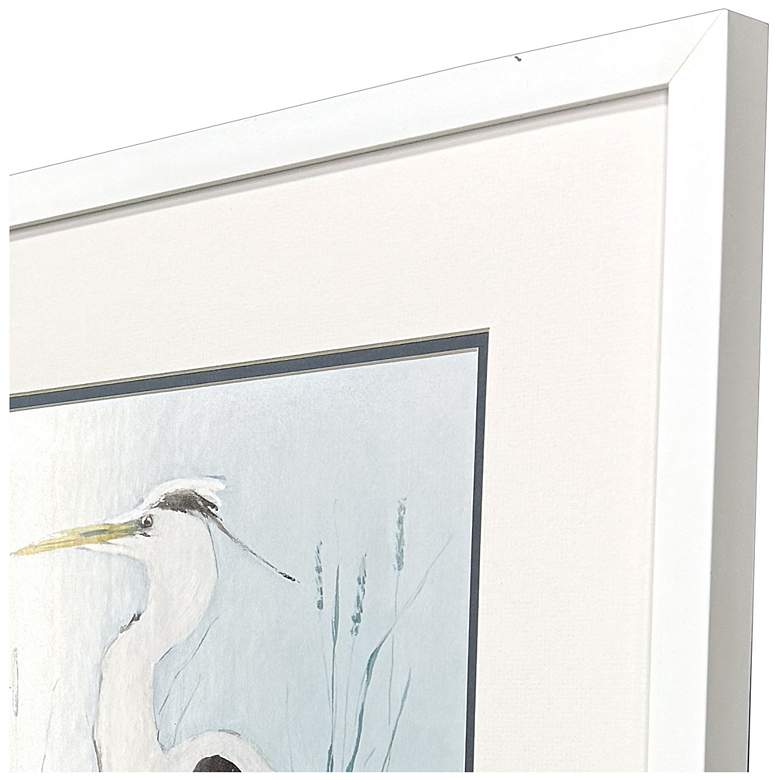 Image 3 Heron on Blue 19"W x 25"H Coastal Framed Art Set of 2 more views