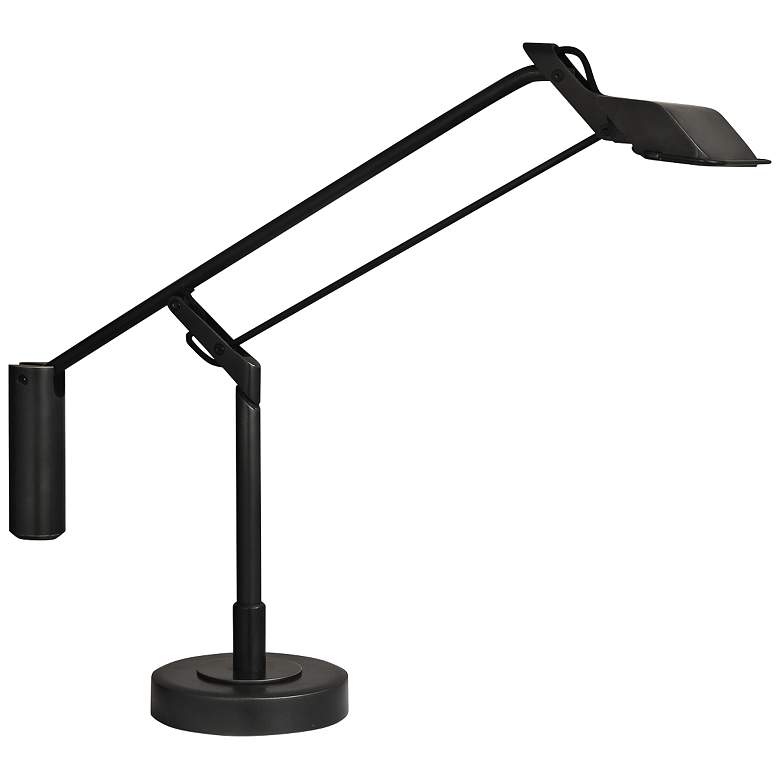 Image 1 Heron Patina Bronze LED Touch Desk Lamp with USB Port