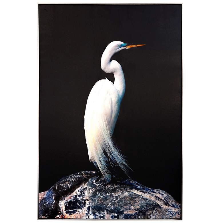 Image 1 Heron Silhouette Sight Framed Canvas Print