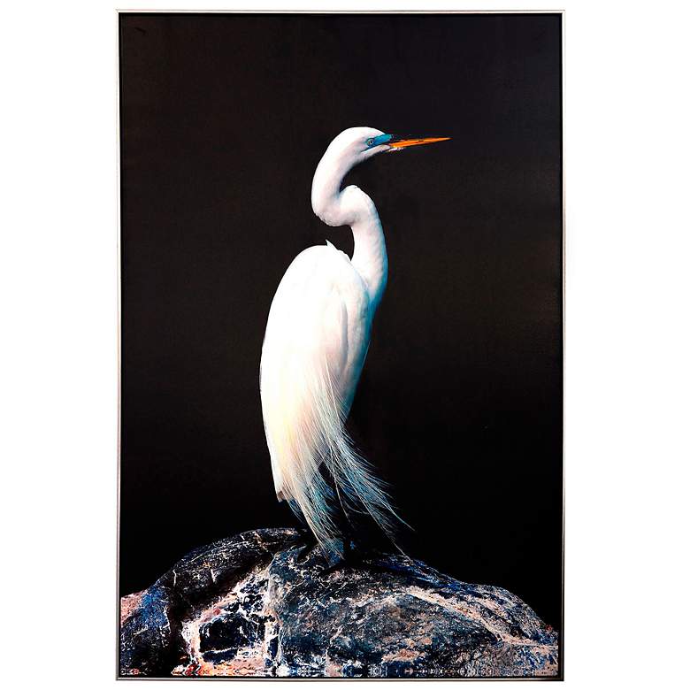 Image 1 Heron Silhouette Sight Framed Canvas Print