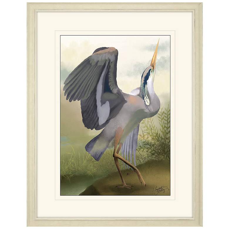 Image 1 Heron Study I 40"W x 52"H Framed Art