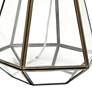 Herra 18 1/4" High Clear Glass Brass Triagonal Table Lamp