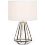 Herra 18 1/4" High Clear Glass Brass Triagonal Table Lamp