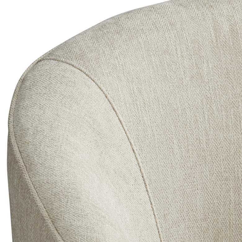 Image 5 Herringbone Beige Fabric Modern Accent Chair more views