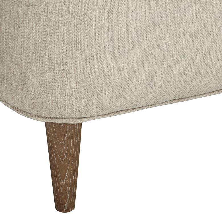 Image 6 Herringbone Beige Fabric Modern Accent Chair more views