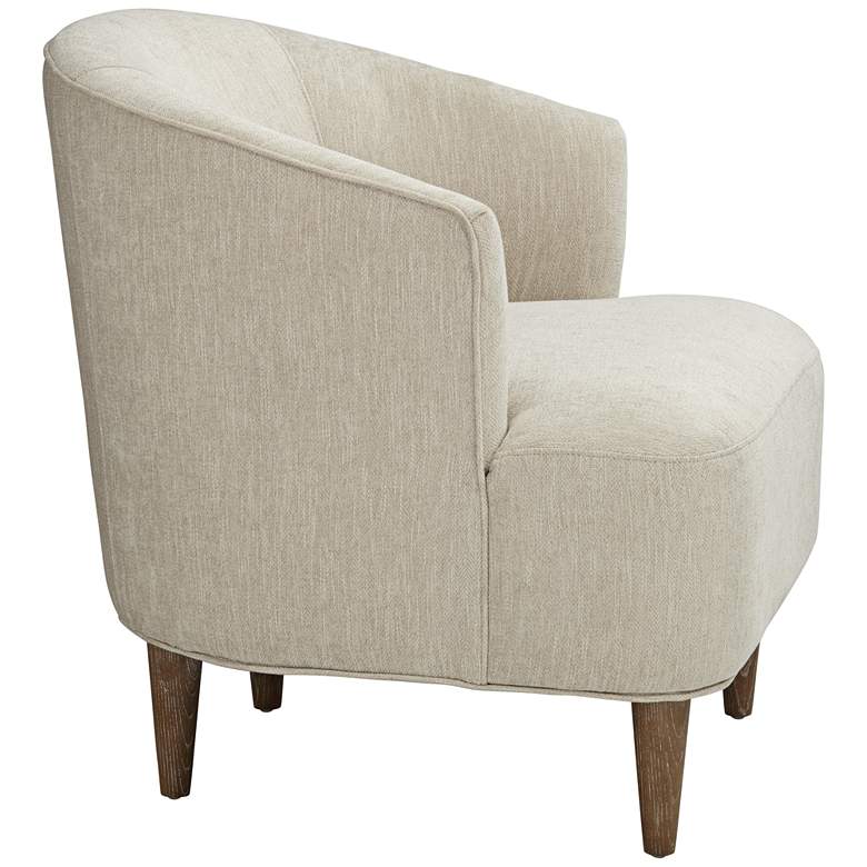 Herringbone Beige Fabric Modern Accent Chair more views
