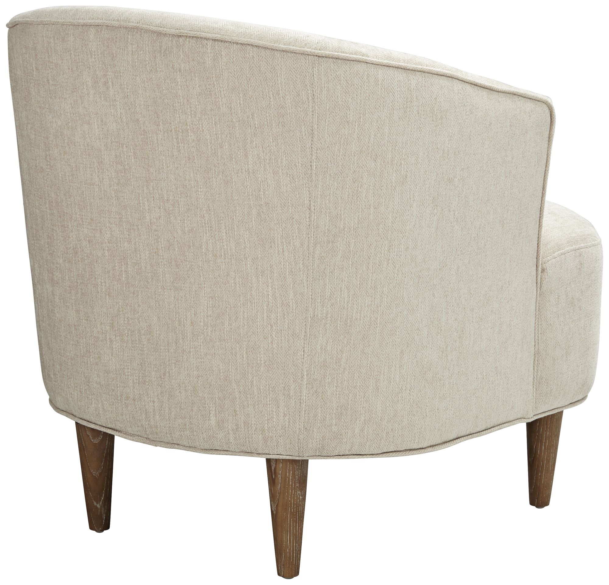 Herringbone Beige Fabric Modern Accent Chair in scene