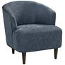 Herringbone Gray Fabric Accent Chair