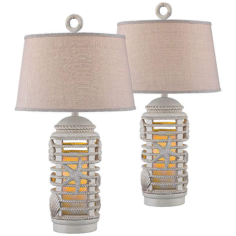 Image 1 Herriot Ocean Lantern Night Light Table Lamp Set of 2