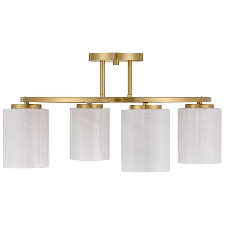 Image 2 Herron 4-Light Ceiling Light in Warm Brass more views