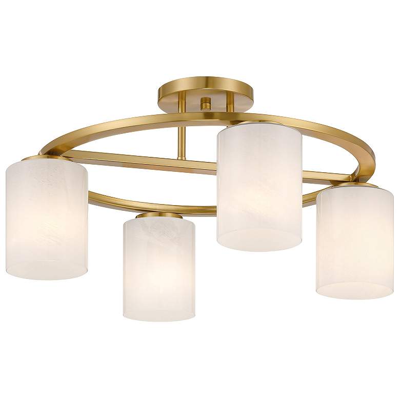Image 4 Herron 4-Light Ceiling Light in Warm Brass more views