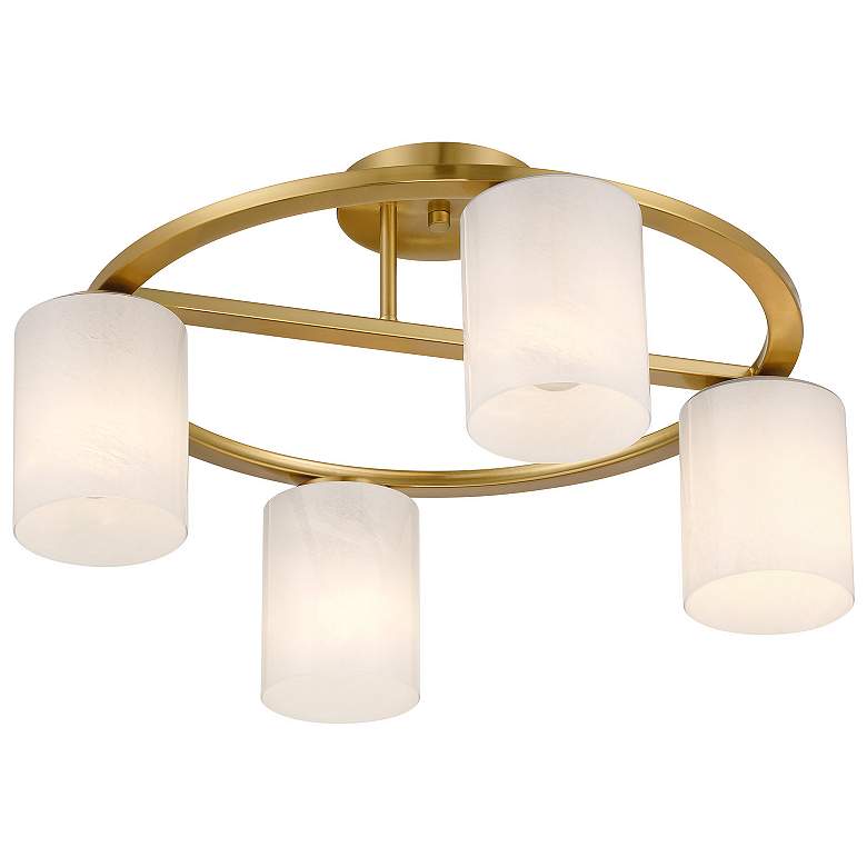 Image 5 Herron 4-Light Ceiling Light in Warm Brass more views