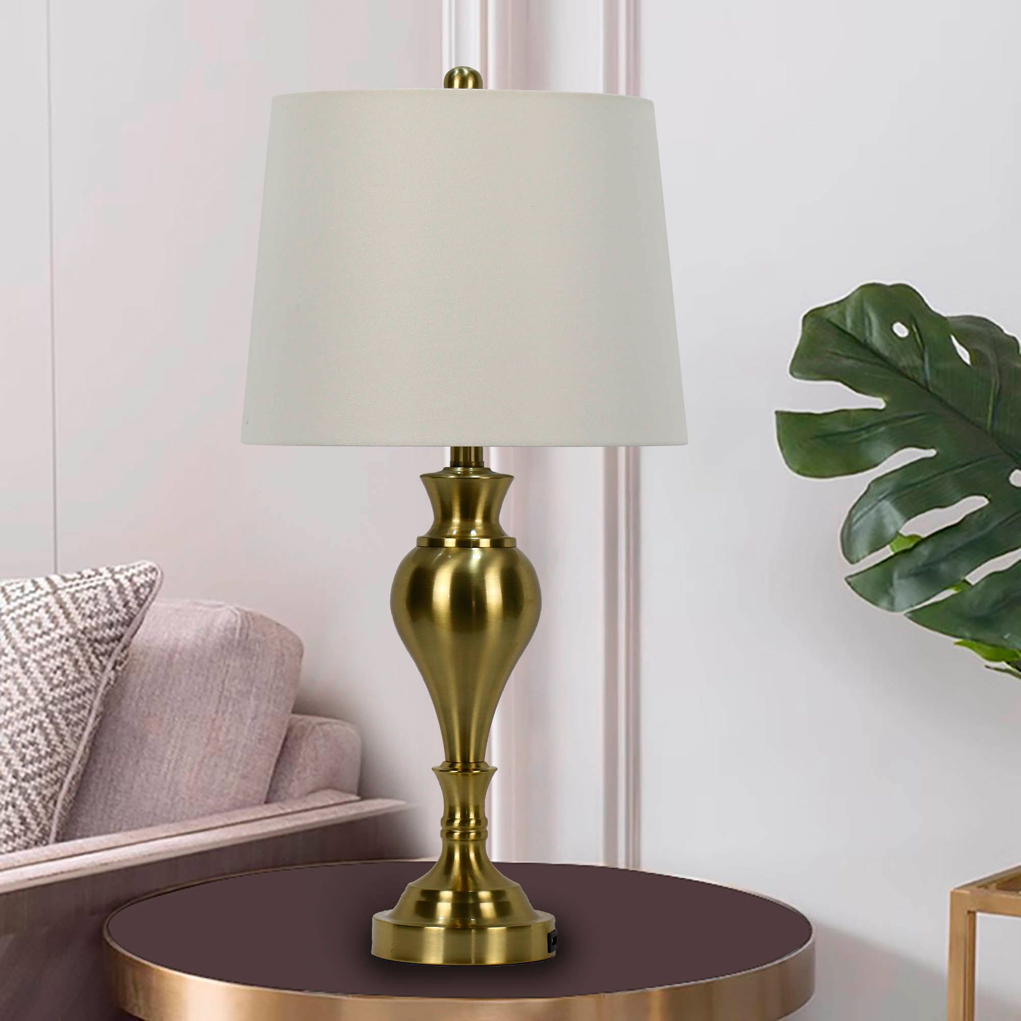 Image 3 Herschel Soft Gold USB Urn Table Lamps Set of 2 more views