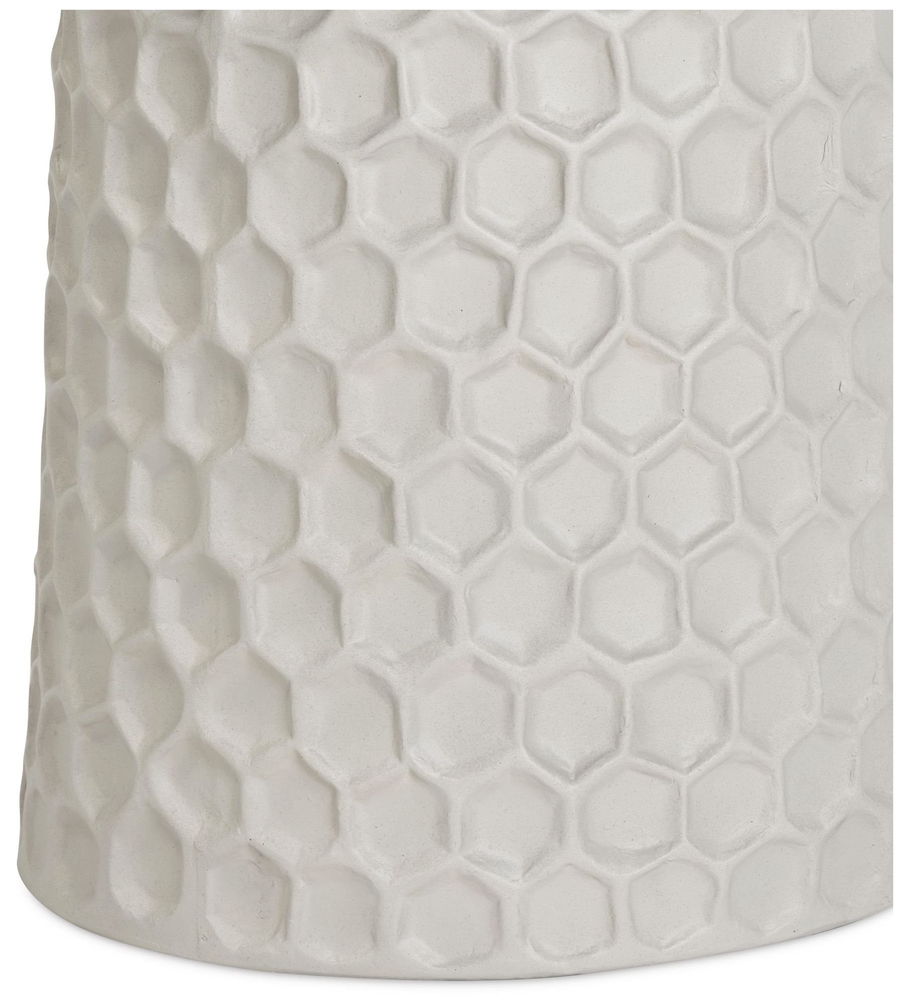Image 7 Hessa Antique White Chiseled Concrete Indoor/Outdoor Side Table more views