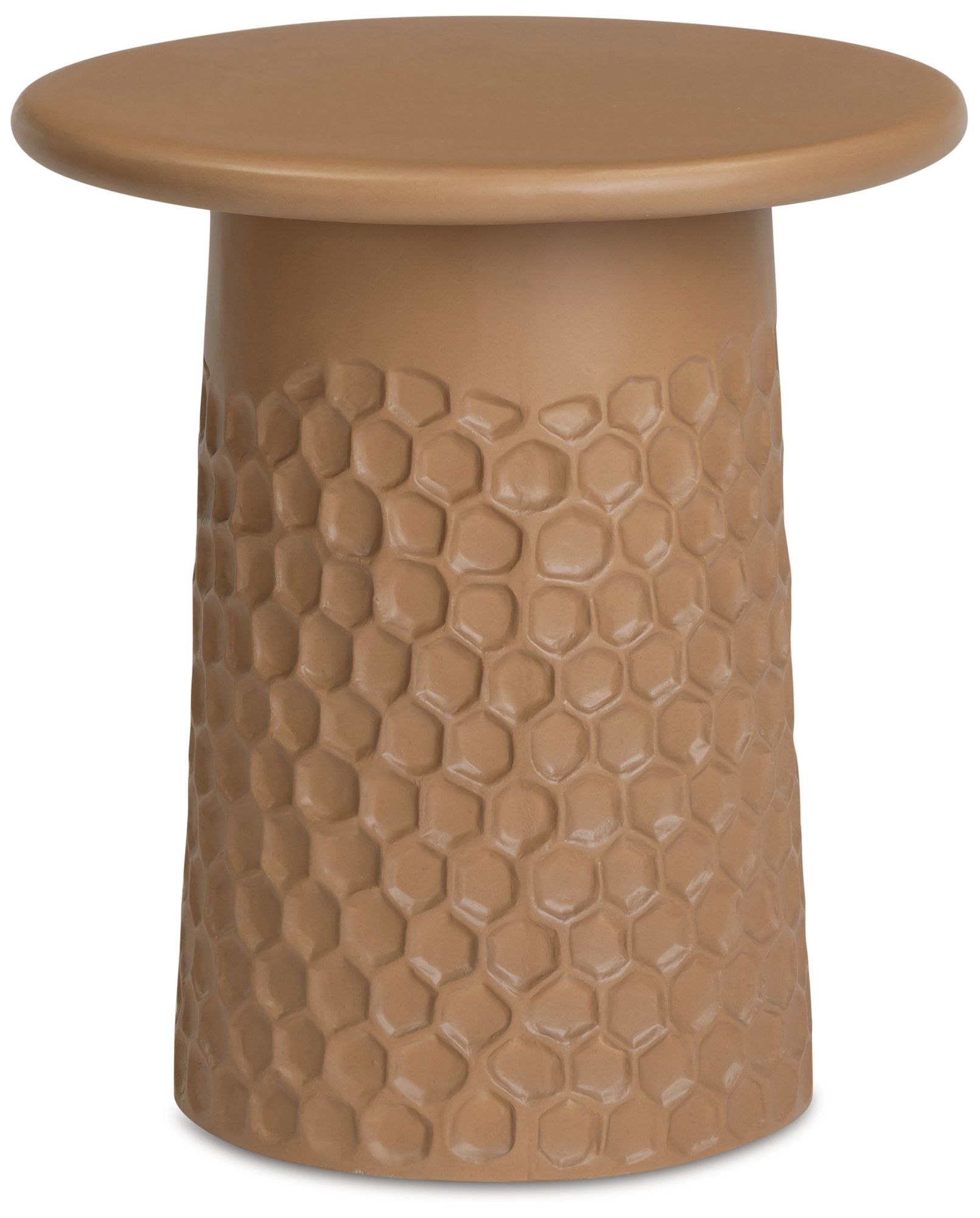 Image 2 Hessa Terracotta Chiseled Concrete Indoor/Outdoor Side Table